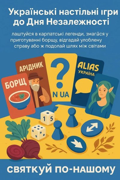 Украинские настольные игры ко Дню Независимости