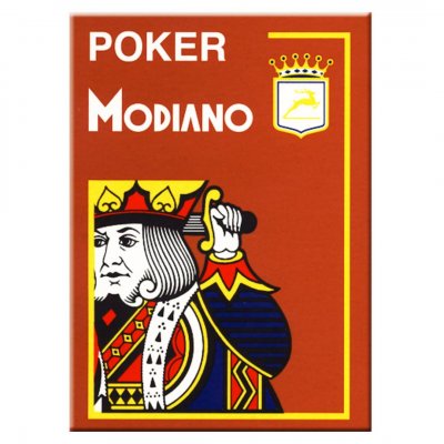 Гральні Карти Modiano Poker 100% Plastic 4 Jumbo Index Brown