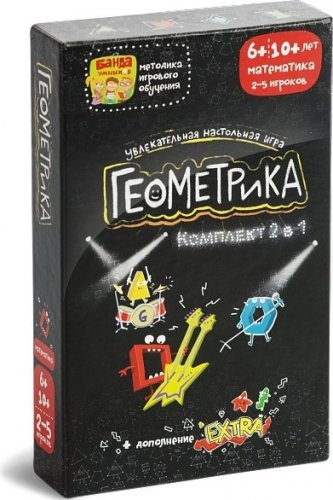 Настольная игра - Настільна гра Банда Умників: Геометріка Комплект 2 в 1