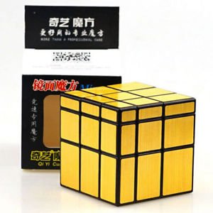 Головоломка - Кубик Рубика Qiyi 3*3*3 mirror gold (Кубик Зеркальный Золото)