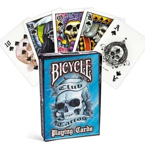 Игральные карты - Гральні Карти Bicycle Club Tattoo Playing Cards Blue