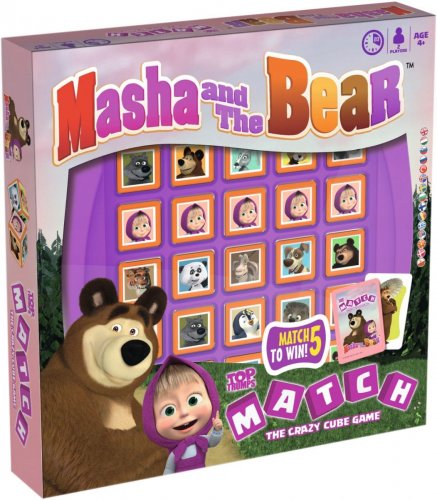 Настольная игра - Настольная игра Top Trumps Match Masha and the Bear ENG