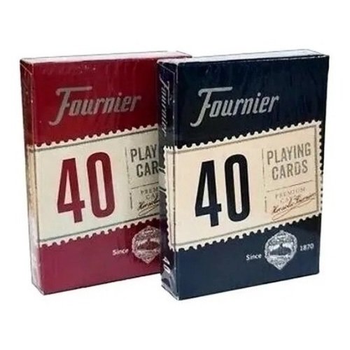 Игральные карты Fournier 40 std.index red/blue