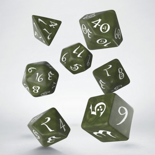 Аксессуары - Набор кубиков Classic RPG Olive & White Dice Set