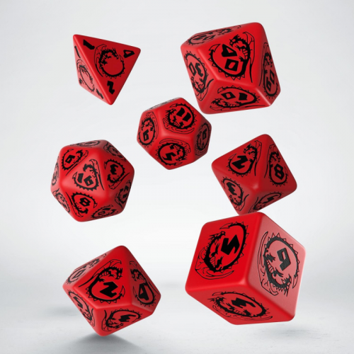 Аксессуары - Набор кубиков Dragons Dice Set Red&Black