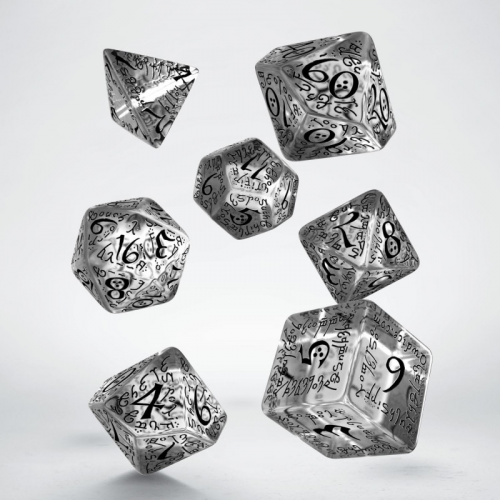Аксессуары - Набір кубиків Elvish Translucent & Black Dice Set