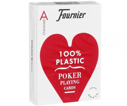 Игральные карты - Пластиковые карты Fournier 2500 100% Plastic Standart Index Red/Black
