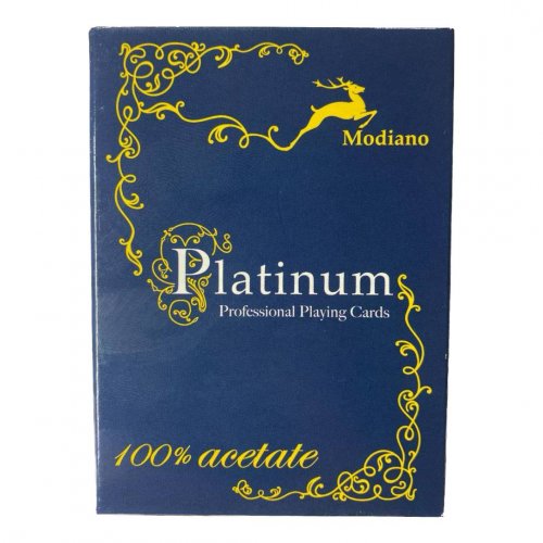 Игральные карты - Игральные Карты Modiano Platinum Acetate Quality 100% Plastic 2 Jumbo Index Blue