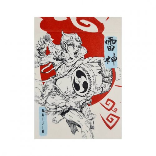 Игральные карты - Гральні Карти Fujin & Raijin playing cards red