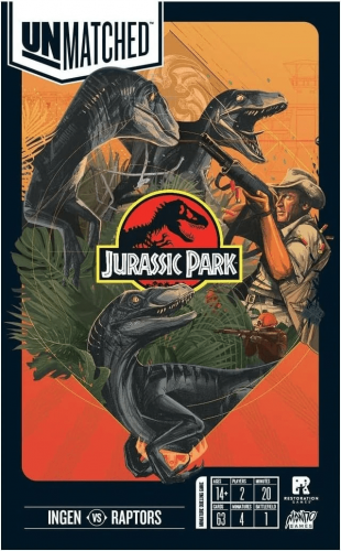 Настольная игра - Настольная игра Unmatched: Jurassic Park – InGen vs Raptors ENG