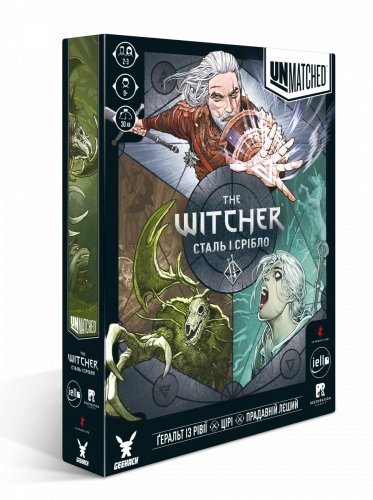Настольная игра - Настільна гра Unmatched: The Witcher. Сталь і срібло