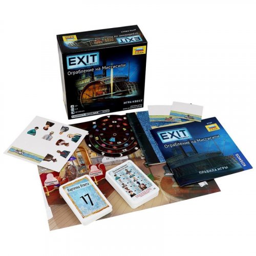 Настольная игра - Настольная игра EXIT: Квест. Ограбление на Миссисипи (EXIT: The Game - Theft on the Mississippi) RUS
