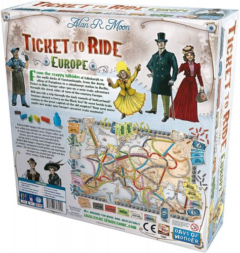 Настольная игра - Настільна гра Ticket to Ride: Europe (Квиток на Потяг: Європа) ENG