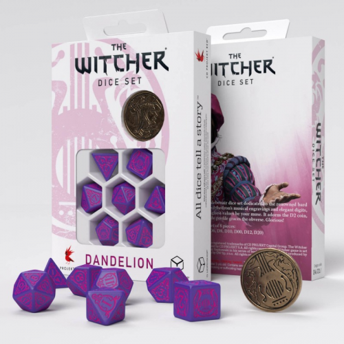 Аксессуары - Набір кубиків The Witcher Dice Set. Dandelion - The Conqueror of Hearts (Dice)
