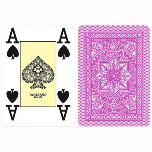 Игральные карты - Гральні Карти Modiano Poker 100% Plastic 4 Jumbo Index Purple
