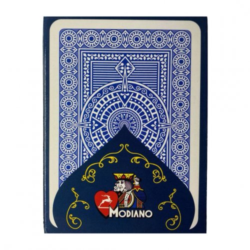 Игральные карты - Игральные Карты Modiano Platinum Acetate Quality 100% Plastic 2 Jumbo Index Blue