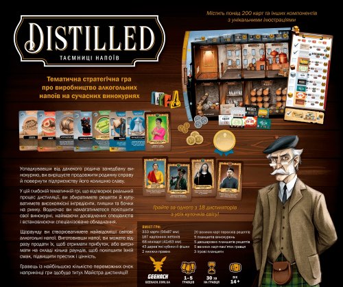 Настольная игра - Настільна гра Distilled. Таємниці Напоїв Kickstarter Edition