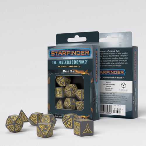 Аксессуары - Набор кубиков Starfinder Threefold Conspiracy Dice Set