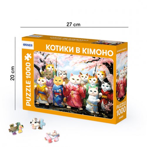 Головоломка - Пазл «Котики в Кімоно» 1000 элементов