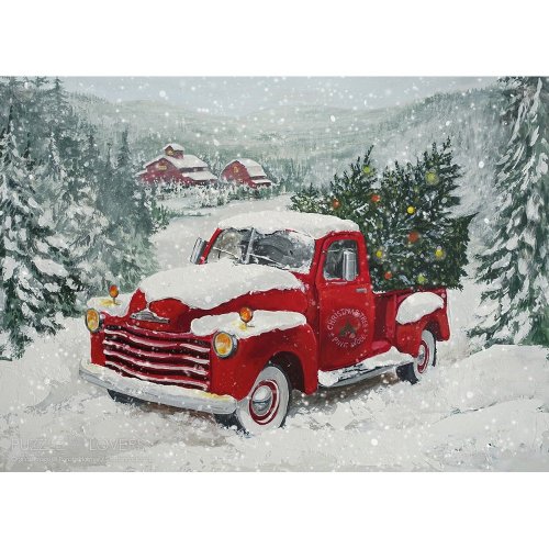 Настольная игра - Пазл Вантажівка з ялинками 1000 