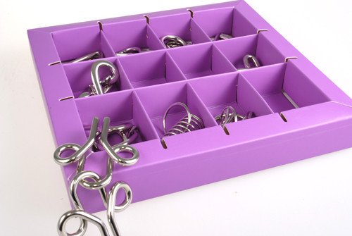 Головоломка - 10 Metal Puzzles Purple (10 Металлических Пазлов. Фиолетовый)