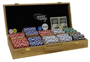 Настольная игра - Настільна гра Набір для гри в покер Poker Range у деревянному кейсі 500 фішок