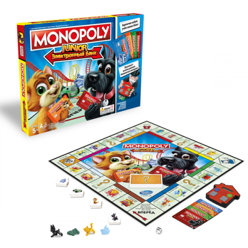Настольная игра - Настольная игра Монополия Джуниор с Банковскими Картами (Monopoly Junior)