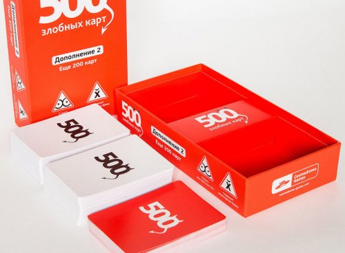 Настольная игра - Настільна гра 500 злісних карт. Набір Червоний (доповнення)