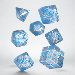  - Набір кубиків Elvish Translucent & Blue Dice Set
