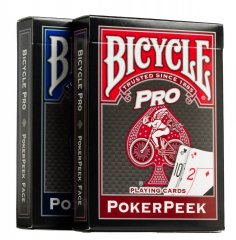 Игральные карты - Гральні карти  Bicycle Pro PokerPeek BLUE/RED